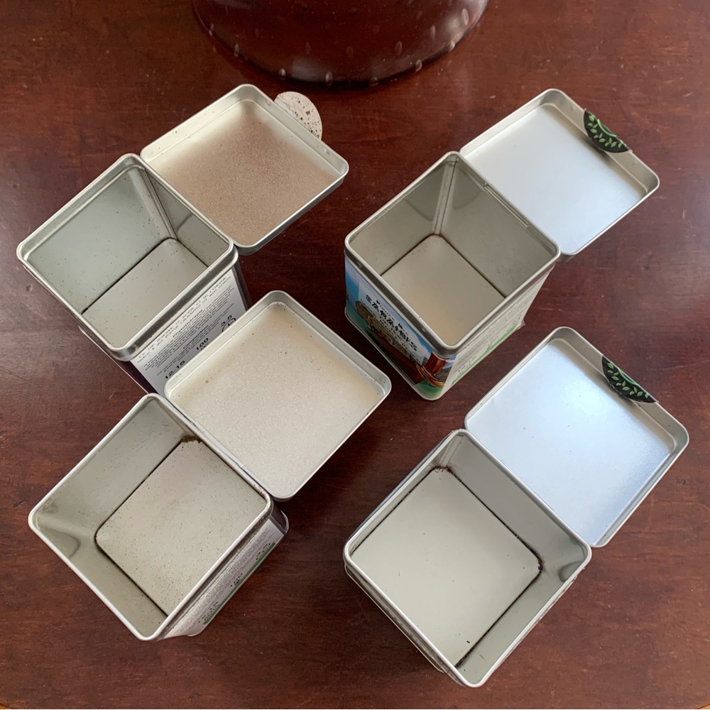 Lot of 5 Tea Metal Tins with Lids - Picture 5 of 14